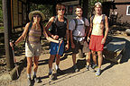 Gang at start of Longs Peak Chasm Lake hike Gang at start of Longs Peak Chasm Lake hike