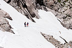 Boys helping Lolo across the snowfield Boys helping Lolo across the snowfield
