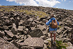Lolo scrambling on talus Lolo scrambling on talus