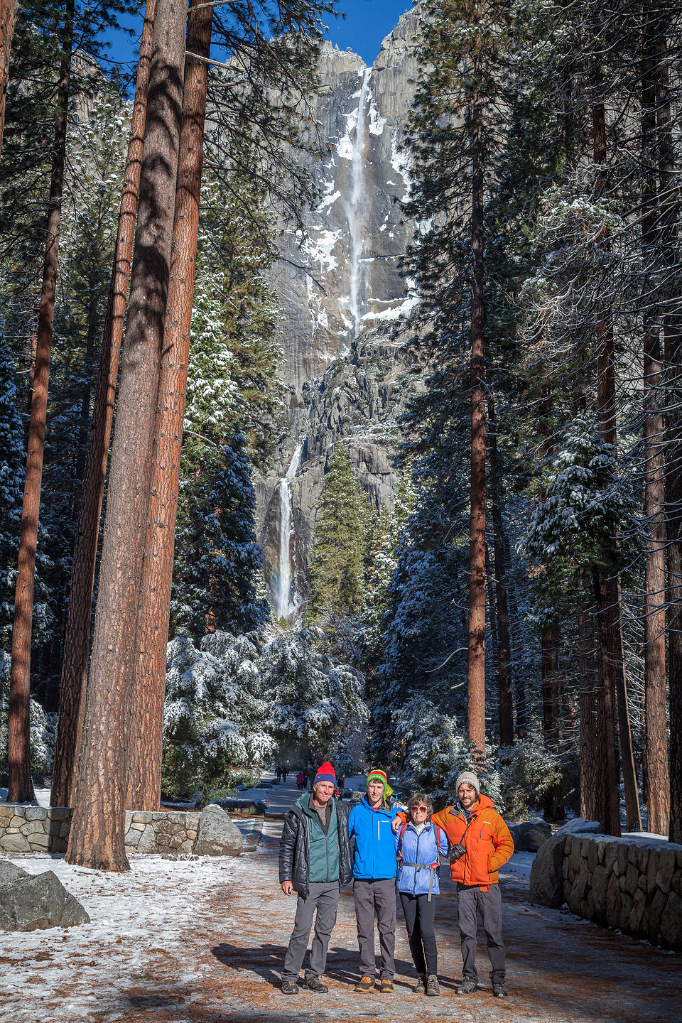 Family with Yosemite Falls Family with Yosemite Falls