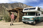 Our awesome campsite in Borrego Palms Canyon Our awesome campsite in Borrego Palms Canyon
