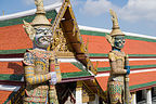 Yakshas guarding the temple gates at Wat Phra Kaew Yakshas guarding the temple gates at Wat Phra Kaew