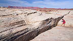 Lolo trying not to fall in "Black Crack" Lolo trying not to fall in "Black Crack"